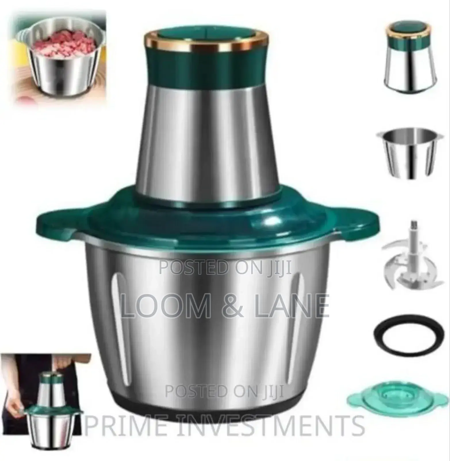 Hoffmans Stainless Steel Electric Food Processor/Grinder