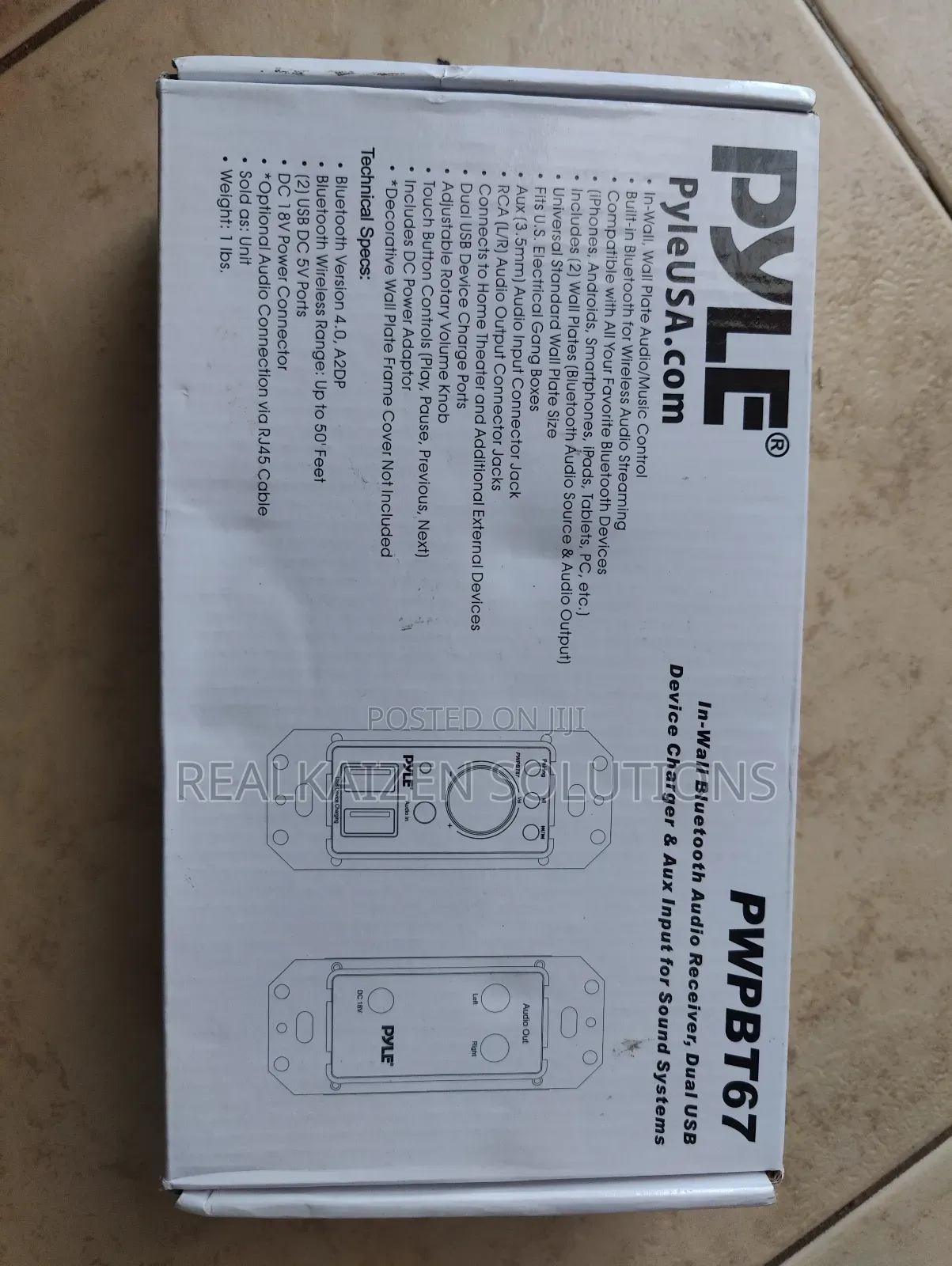 USA PYLE Bluetooth Audio Control Receiver in Wall Mount