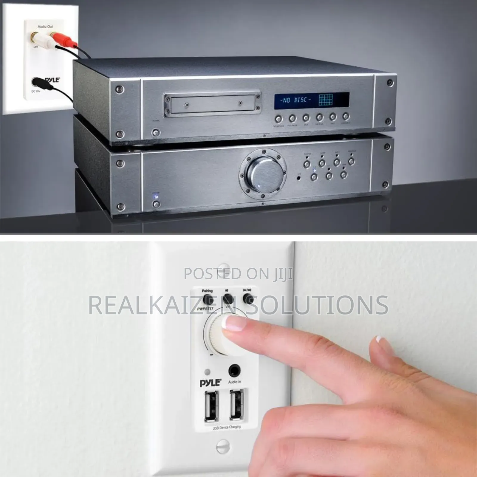 USA PYLE Bluetooth Audio Control Receiver in Wall Mount