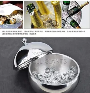 Double Wall Stainless Steel Ice Bucket With Cover