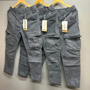 Grey Jeans Cargo Pants