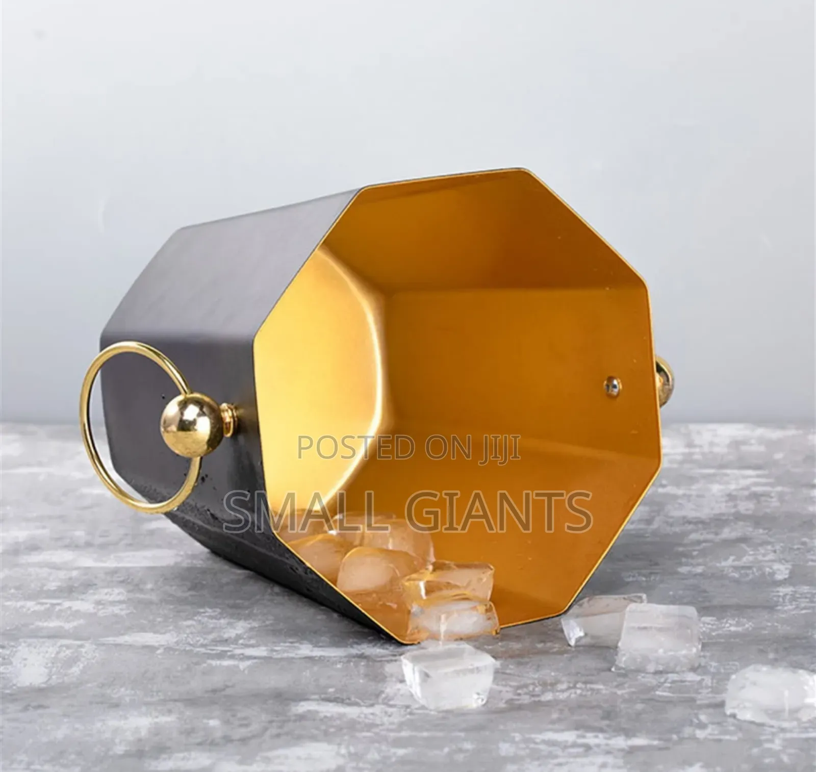 Octagonal Stainless Steel Ice Bucket