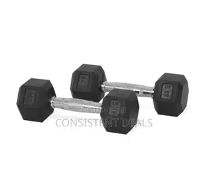 4kg Pair of Hex Black Dumbbells