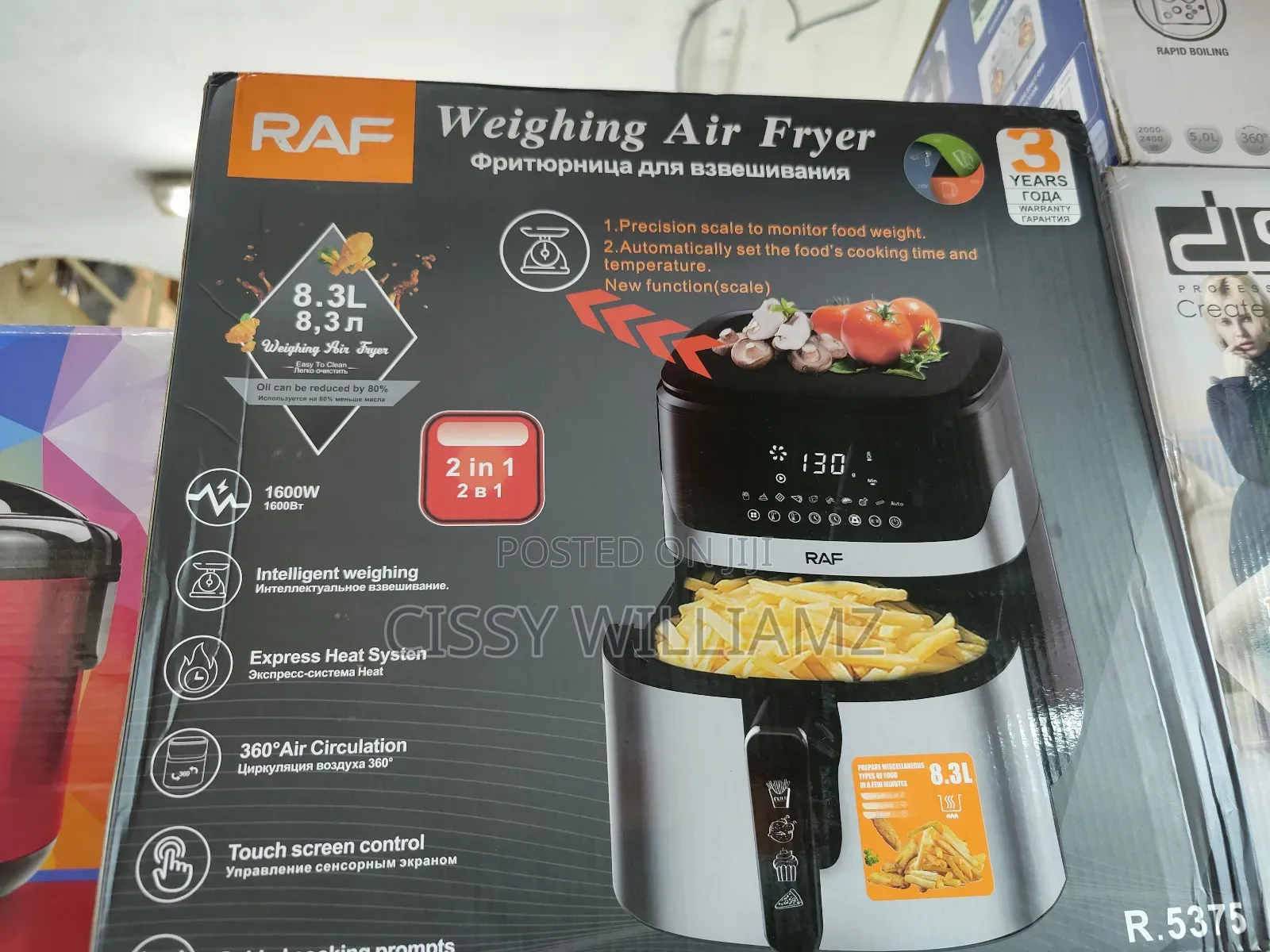 Oven Smart Air Fryer With Weight Scale/8l RAF Air Fryer