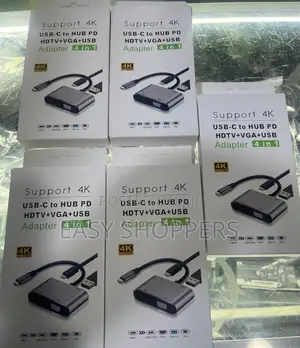 USB C to HDMI VGA Adapter Clday 4-in-1 Hub USB 3.0 OTG