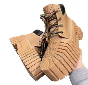 Original MSCHF X Tyga 2x4 Brown Rubber Timberland Boots