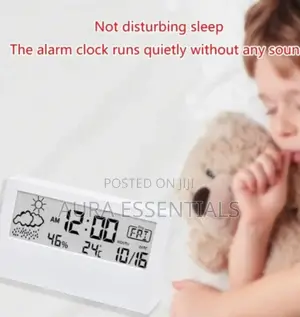 Digital Alarm Clock Transparent Modern Design