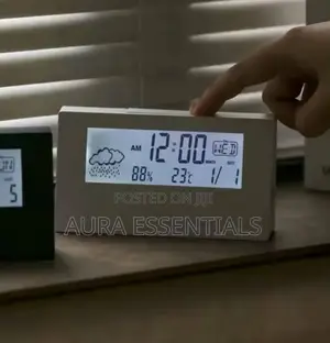 Digital Alarm Clock Transparent Modern Design