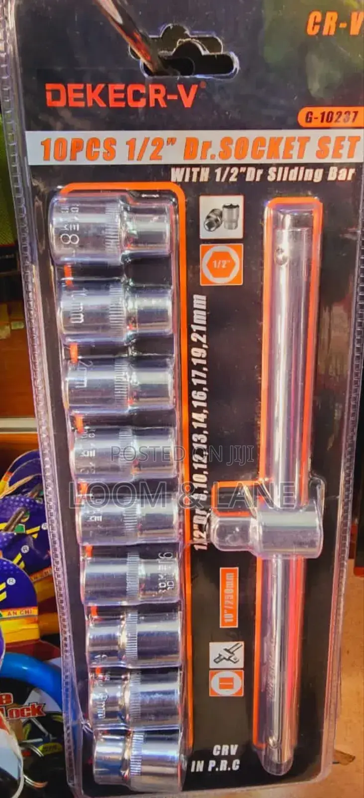 10pcs 1/2 Dr. Socket Set