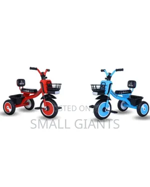 Kids Tricycle With Front Rear Storage Baskets
