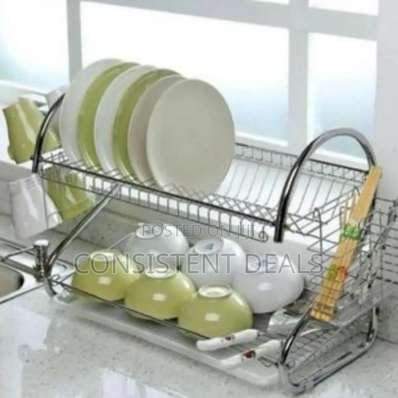 2 Layer Stainless Steel Dish Drying Rack