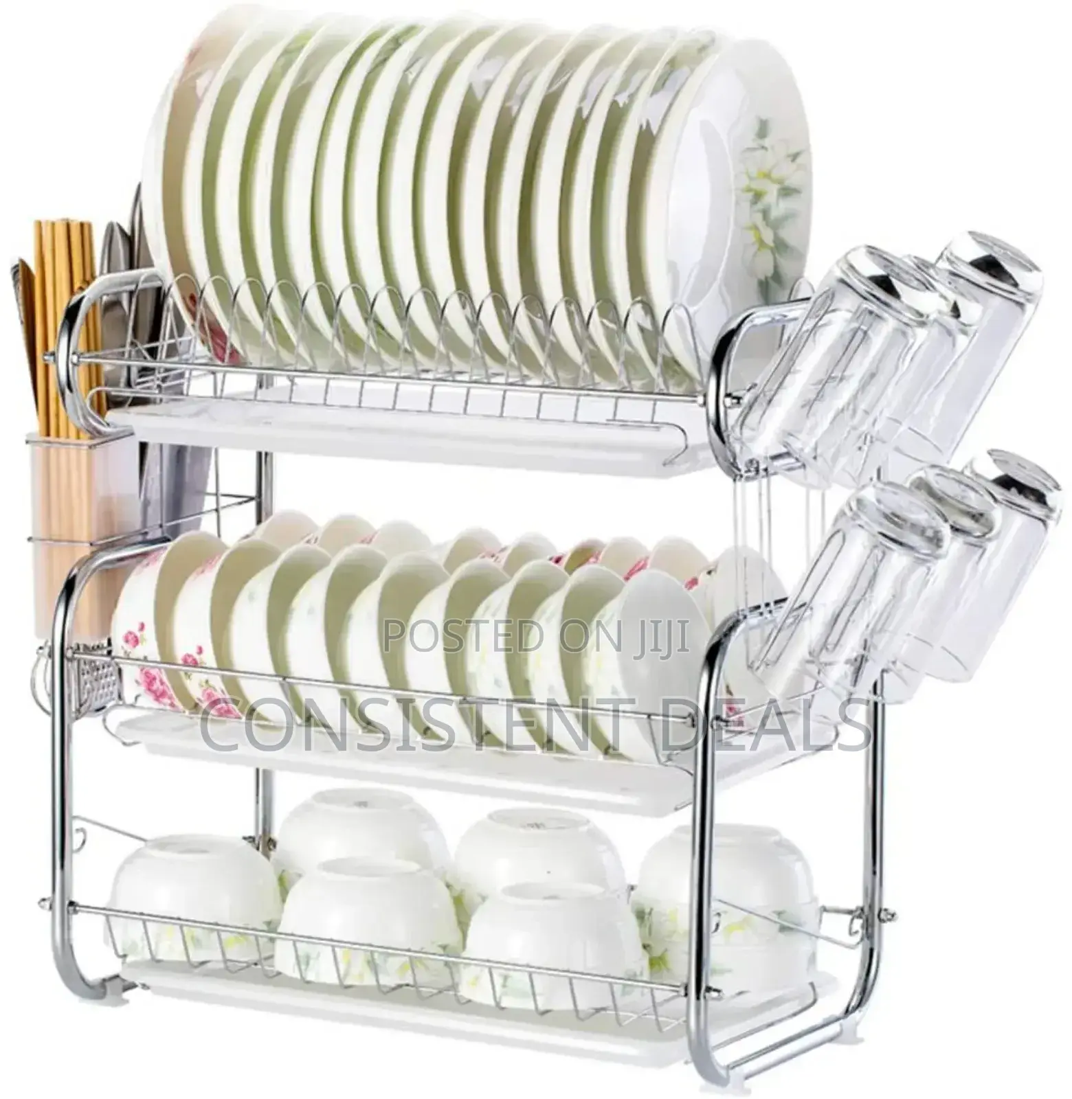 3 Tier Stainless Dish Drying Rack