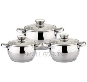 3pcs Round Stainless Steel Cookware