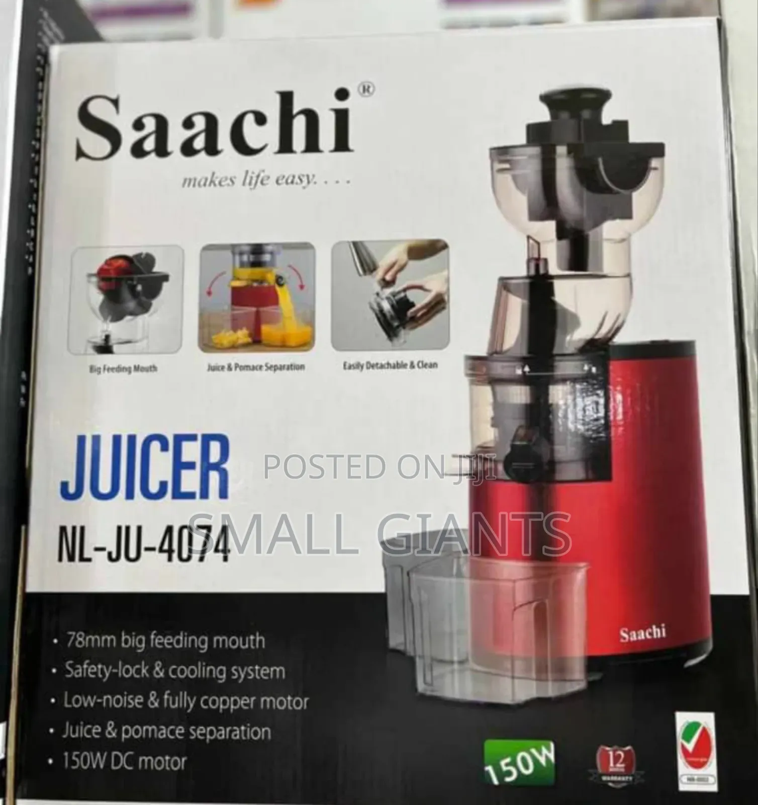 Saachi Slow Juicer NL-JU-4074