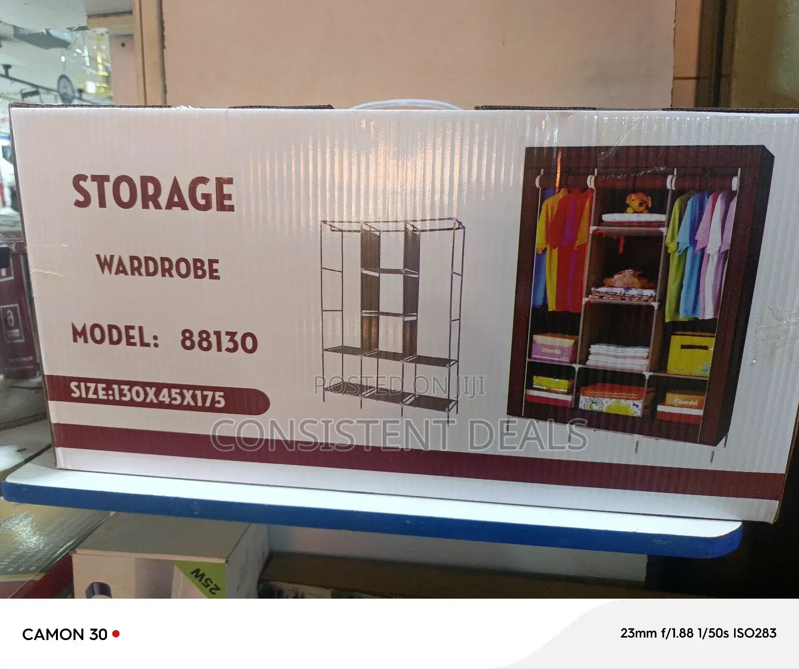 Metallic Frame Wardrobe