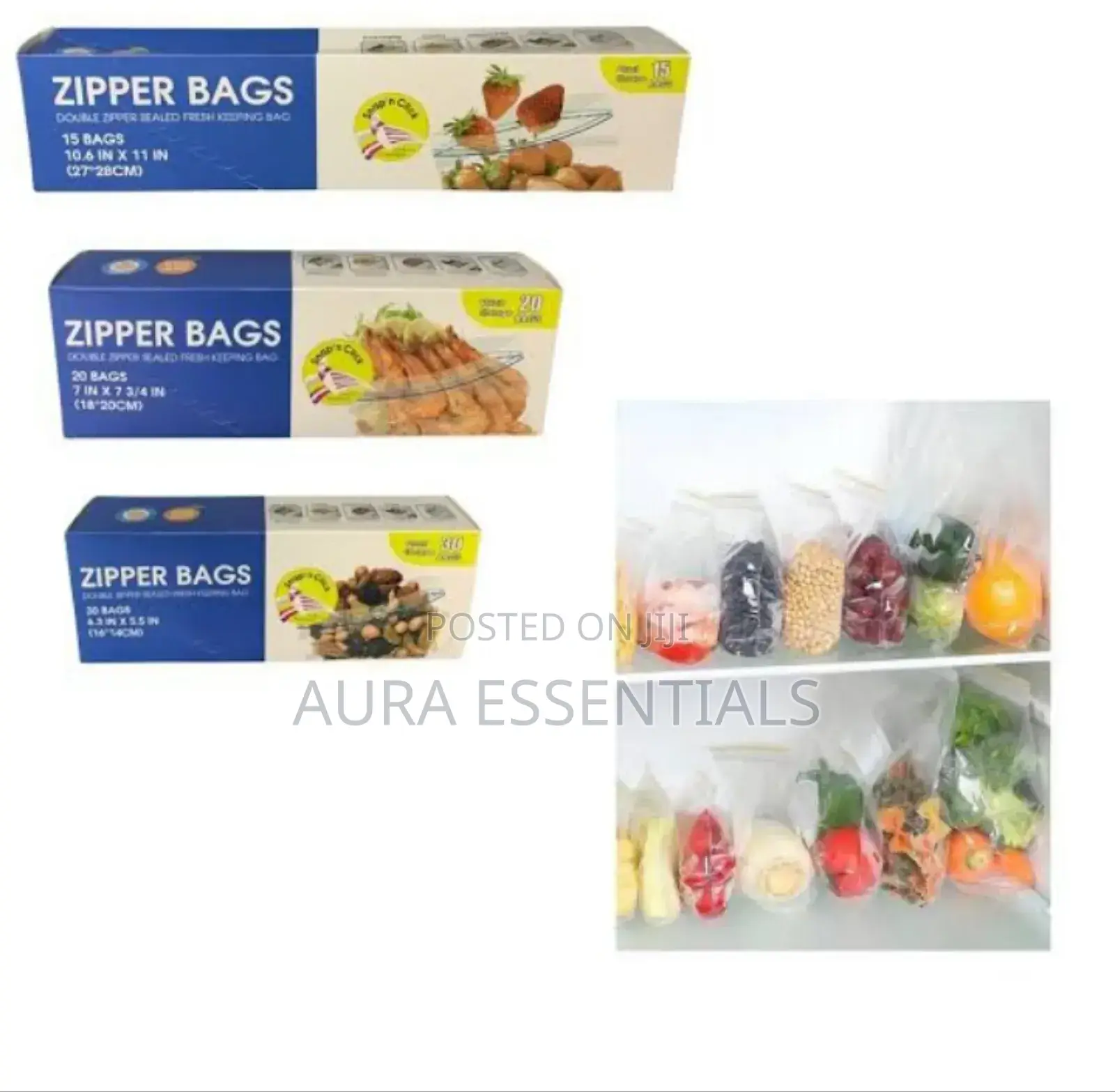 Double Zipper Sealed Fresh Keeping Bag