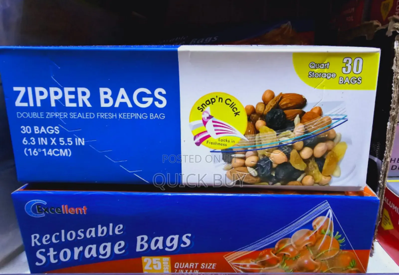 E-Lite Double Zipper Sealed Fresh Keeping Bags