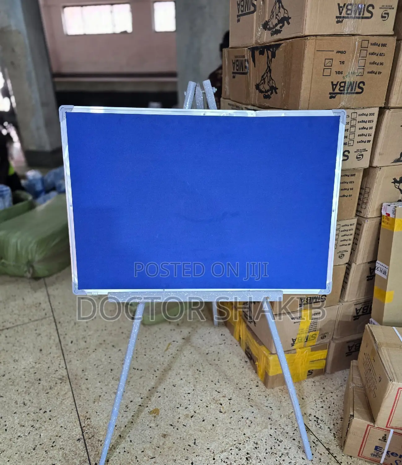 New 90cm by 60cm Notice Board With Stand