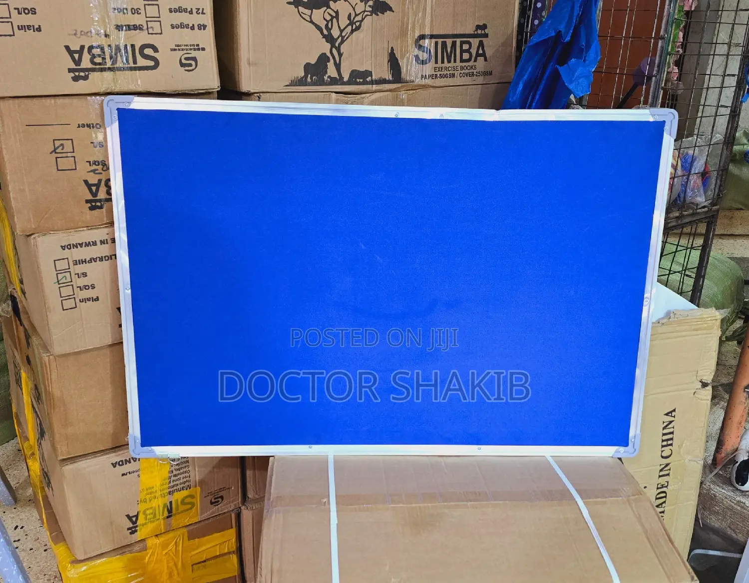 90cm by 60cm Notice Board Without Stand