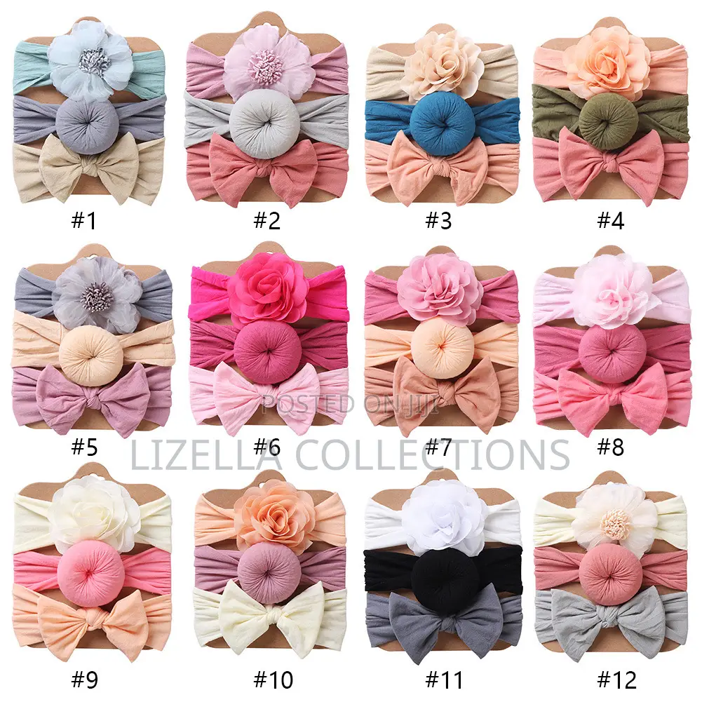 3pc Kids Head Bands (3 Different Head Bands)