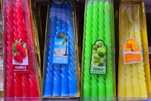 4pcs Unscented Colourful Twisted Candles