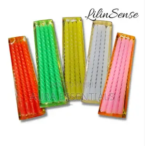 4pcs Unscented Colourful Twisted Candles