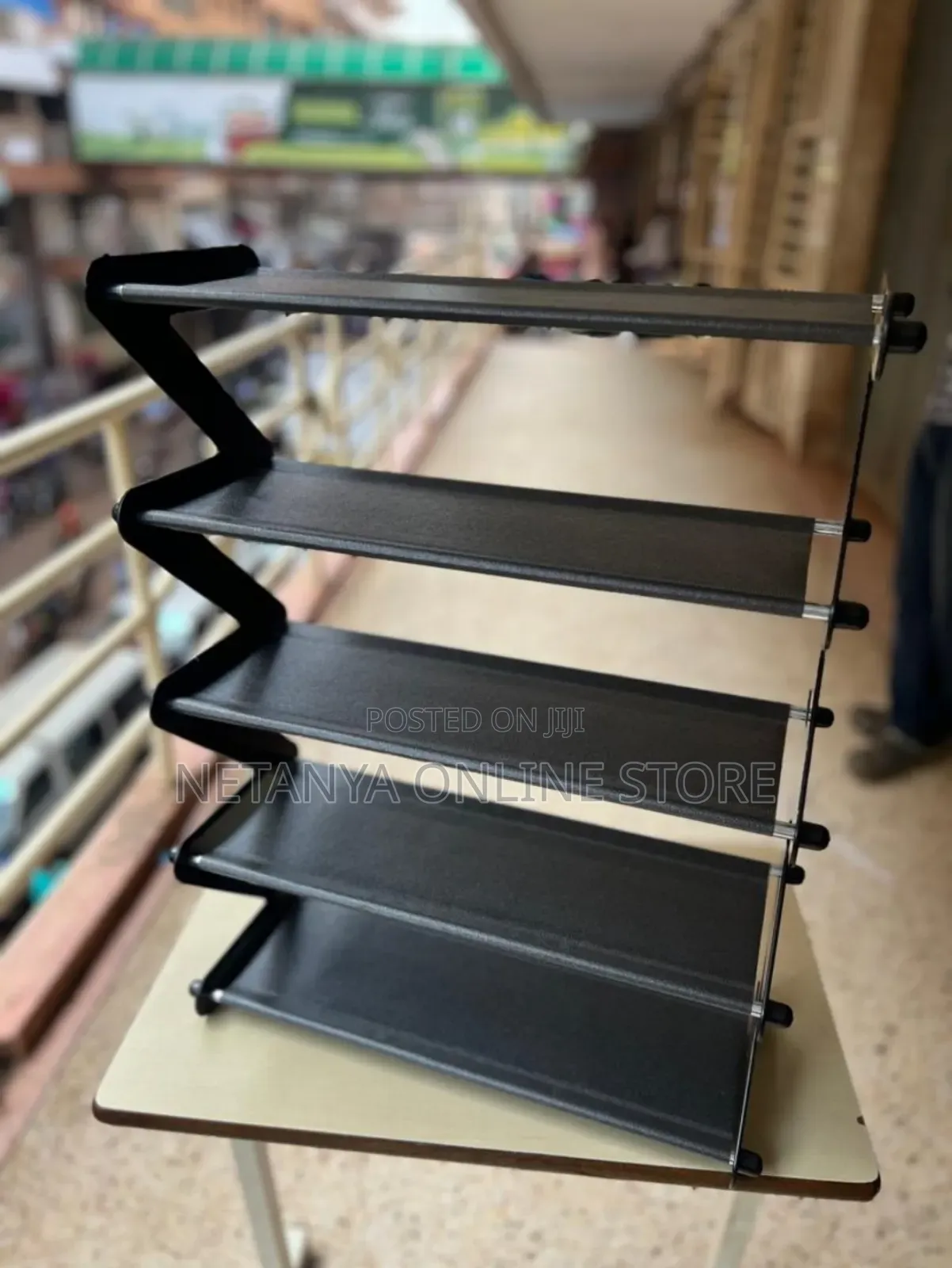 Z Shaped 5 Tier Shoe Rack