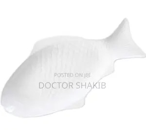 New 11'' Fish-Shaped Dinner Platter-White
