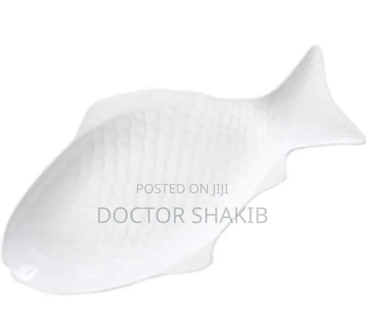 New 11'' Fish-Shaped Dinner Platter-White