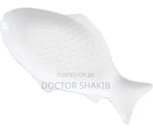 New 11'' Fish-Shaped Dinner Platter-White