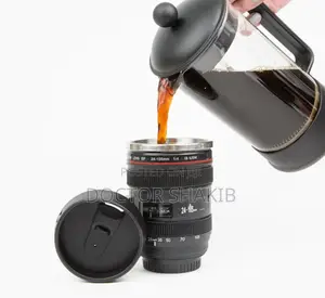 Black Sipper Camera Lens Coffee Mug