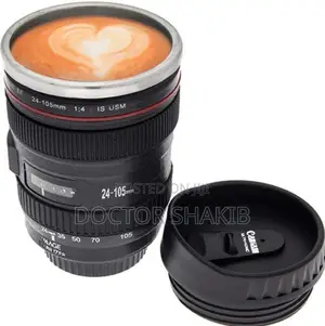 Black Sipper Camera Lens Coffee Mug