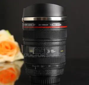 Black Sipper Camera Lens Coffee Mug