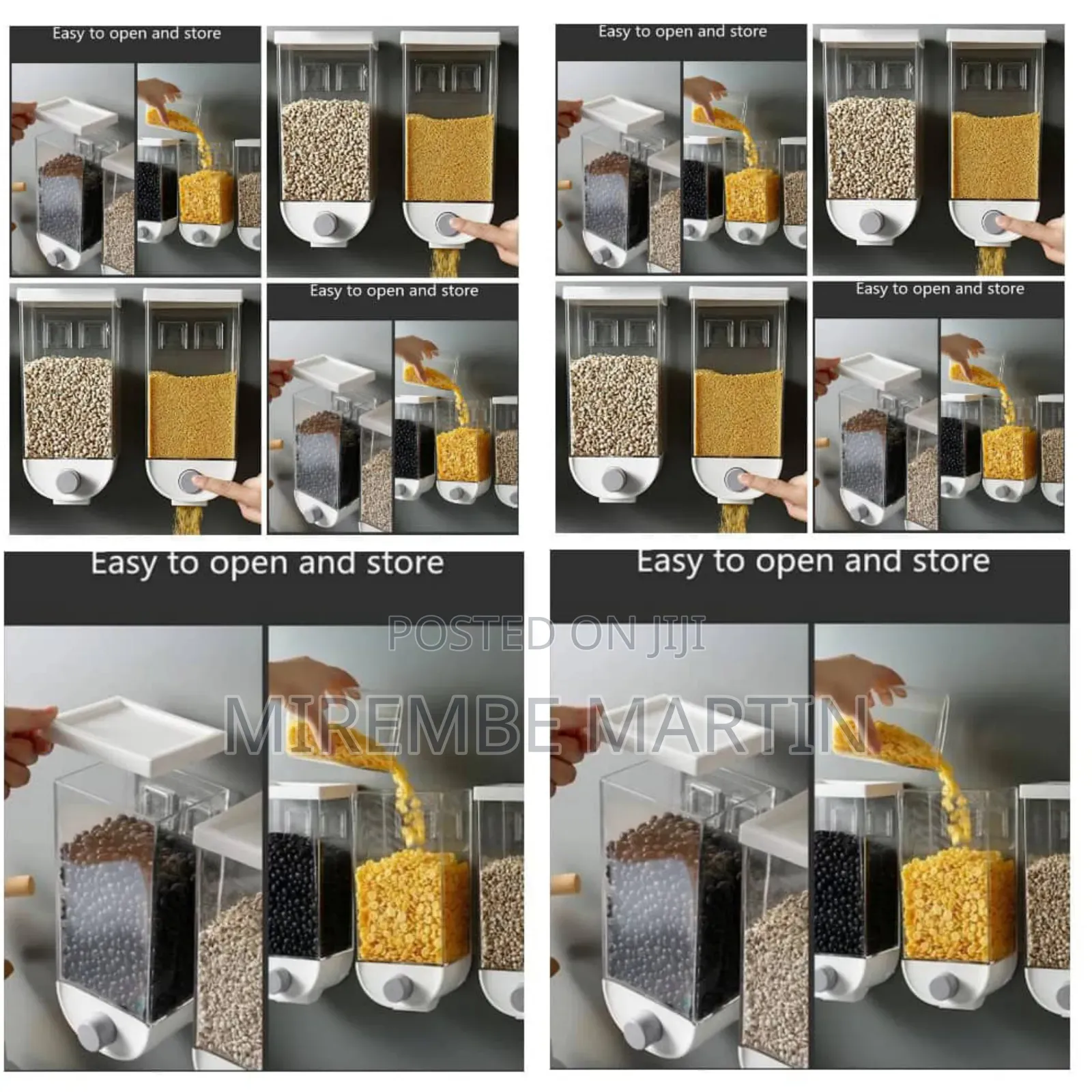 3 PCS Mounted Food Storage Containers