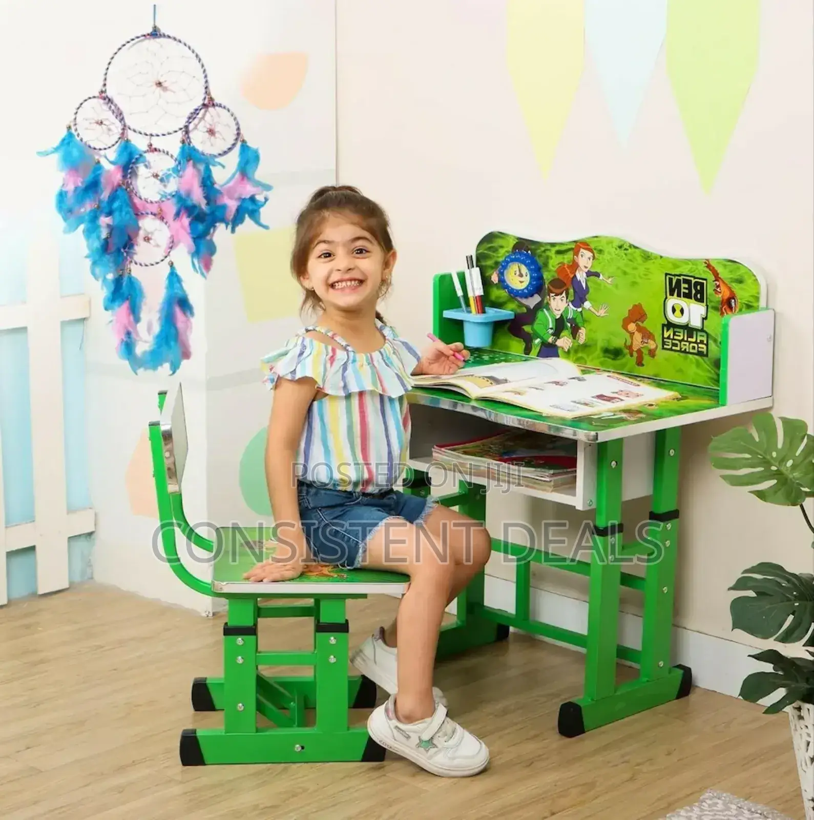 Children Adjustable Learning Desk and Chair