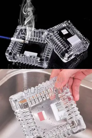 Modern Elegant Crystal Clear Quality Square Glass Ash Tray