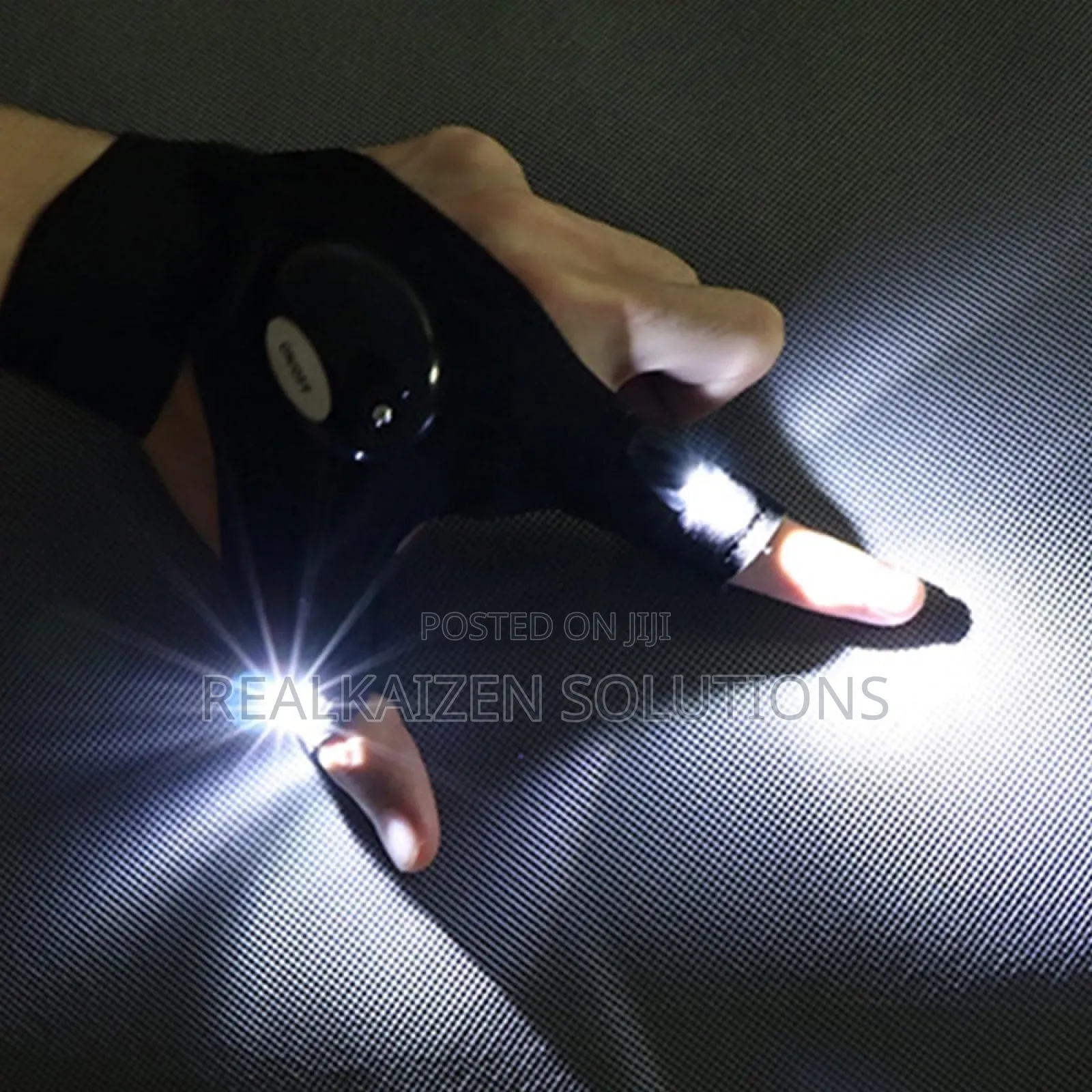 Luminous Waterproof Fingerless Glove With LED Flashlight