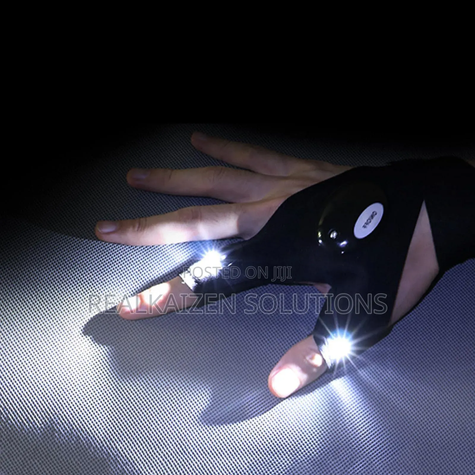 Luminous Waterproof Fingerless Glove With LED Flashlight