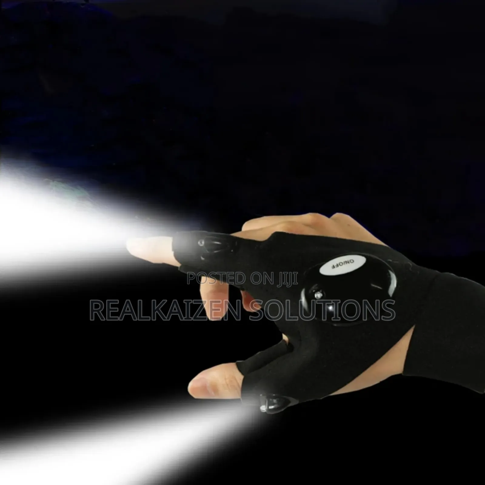 Luminous Waterproof Fingerless Glove With LED Flashlight