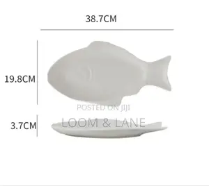 11inch Fish Shaped Ceramic Plate
