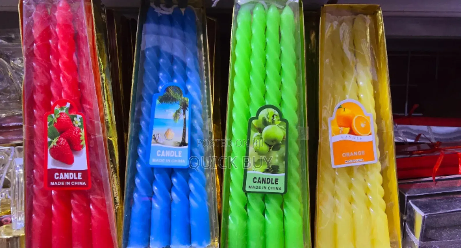 Colorful Spiral Fruity Plain Candles