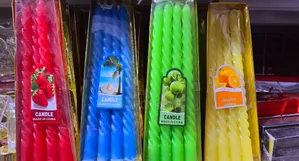 Colorful Spiral Fruity Plain Candles