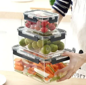 3-PCS Clear Acrylic Sealed Food Storage Containers With Lids