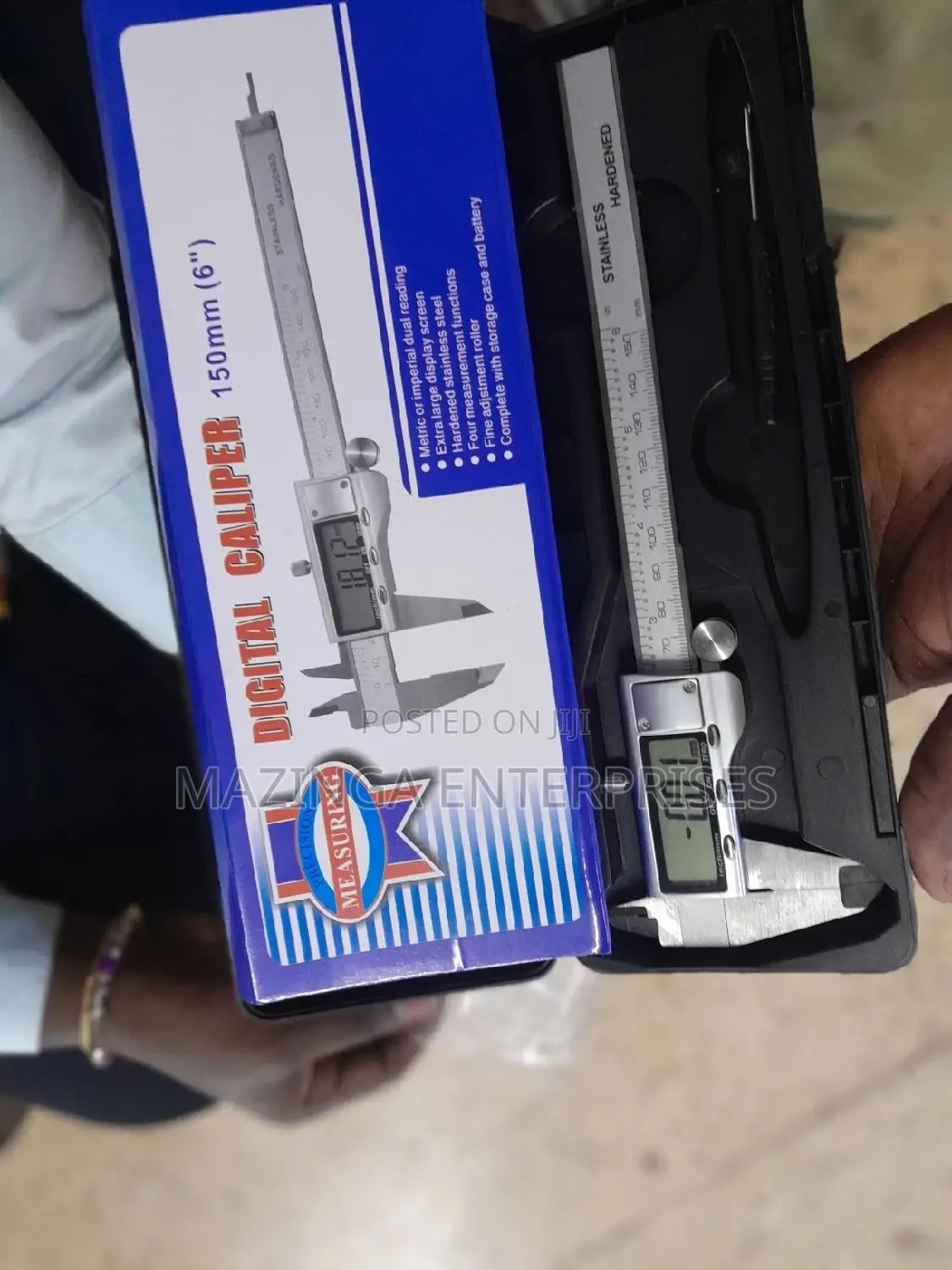 0-160mm(6") Stainless Steel Hardened Digital Vanier Caliper