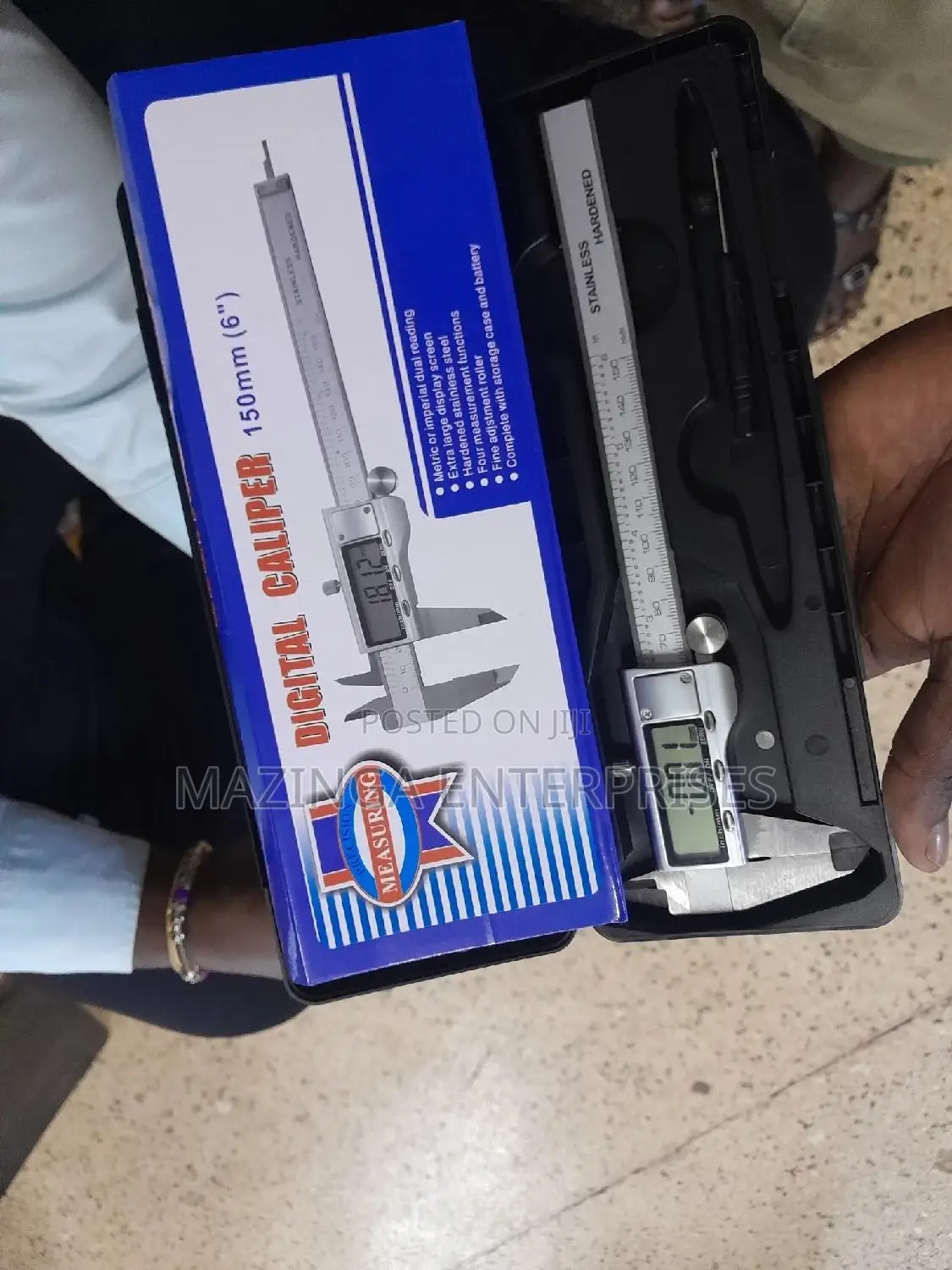0-160mm(6") Stainless Steel Hardened Digital Vanier Caliper