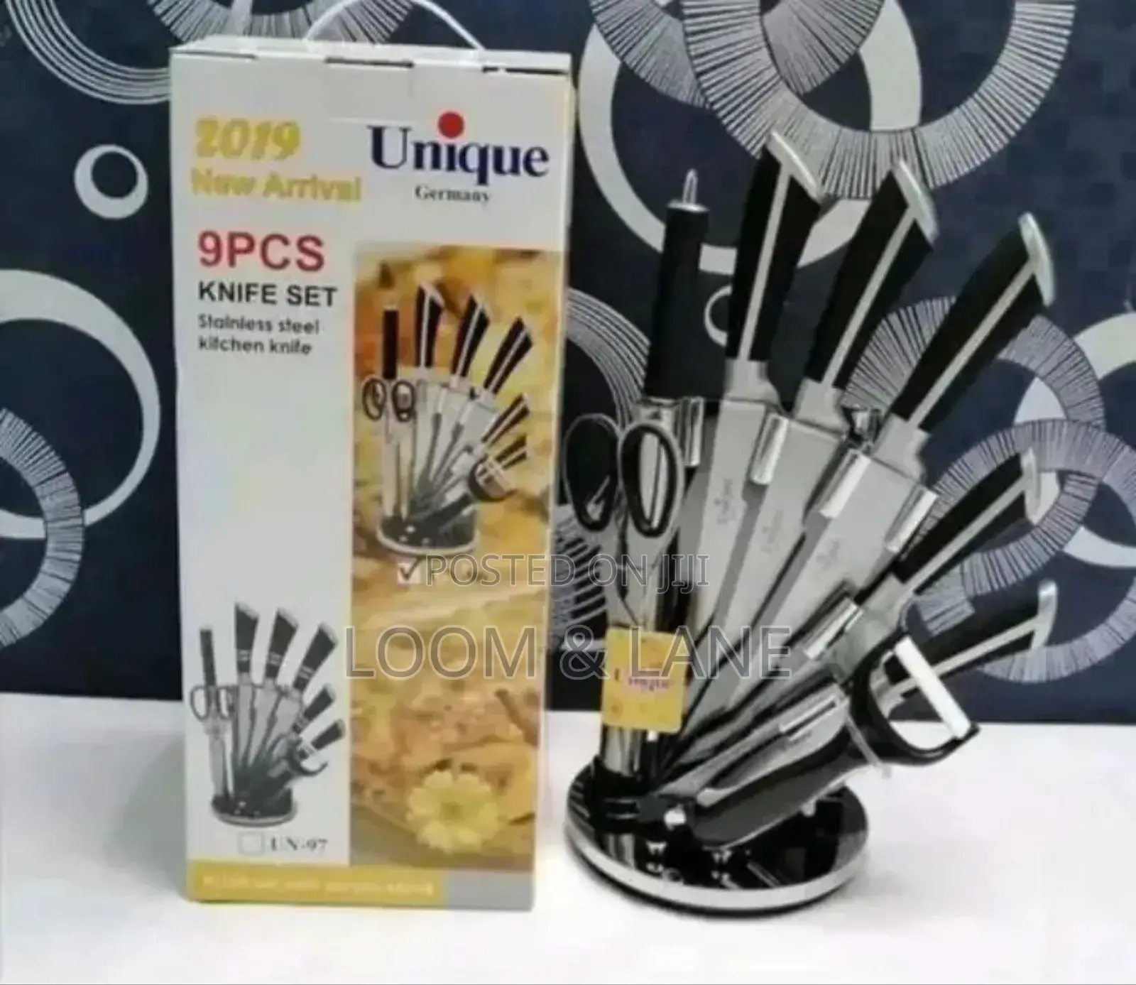 9pcs Stainless Steel Kitchen Knife Set