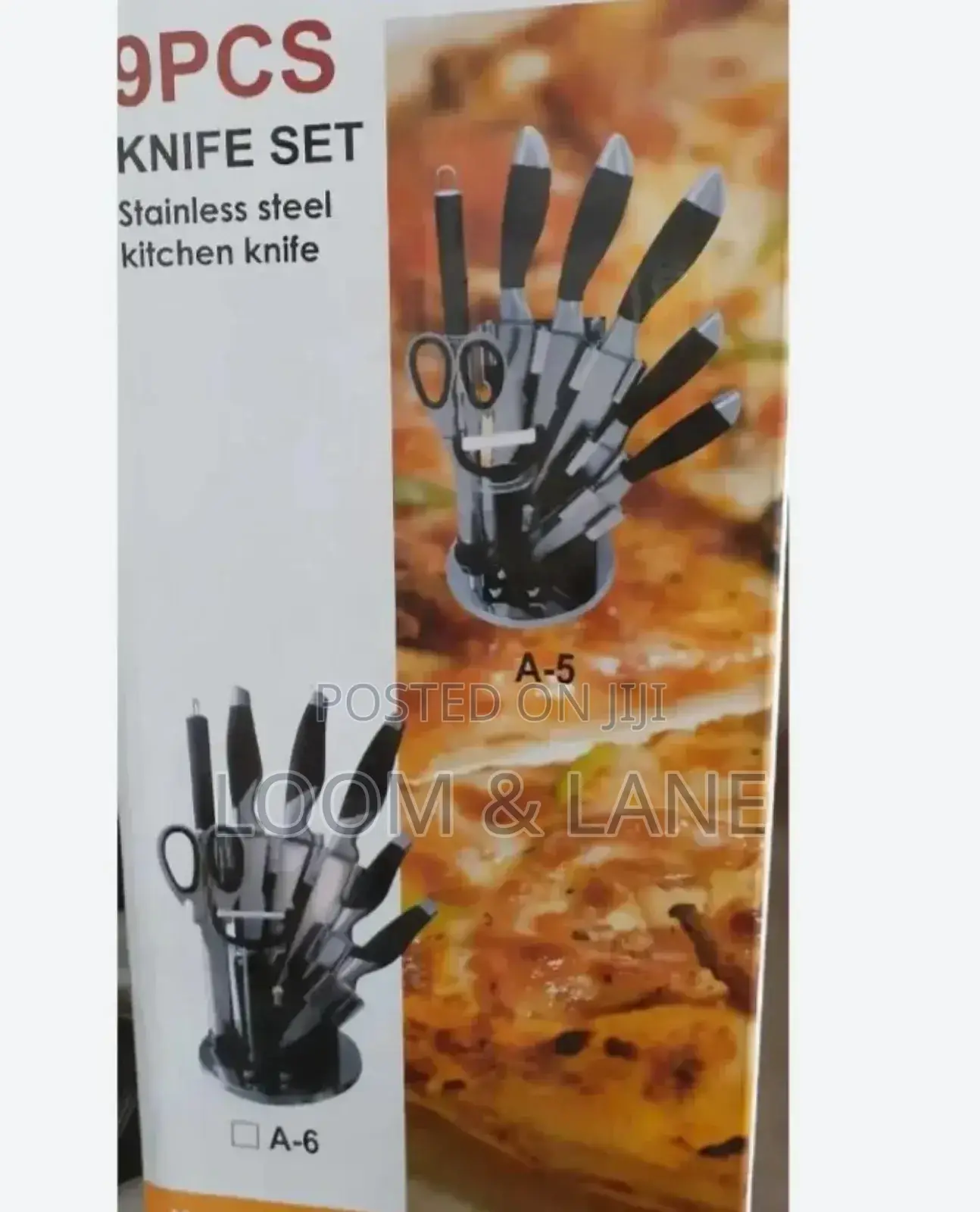 9pcs Stainless Steel Kitchen Knife Set
