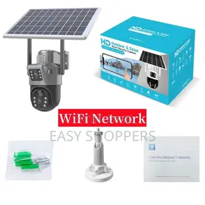 Solar Camera Surveillance Camera V380 4G Wifi Dual Lens