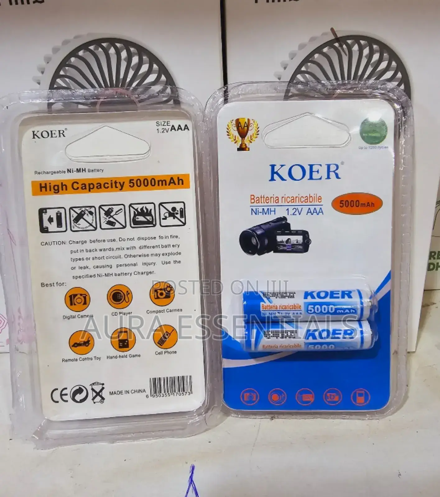 Koer AAA Rechargeable Batteries