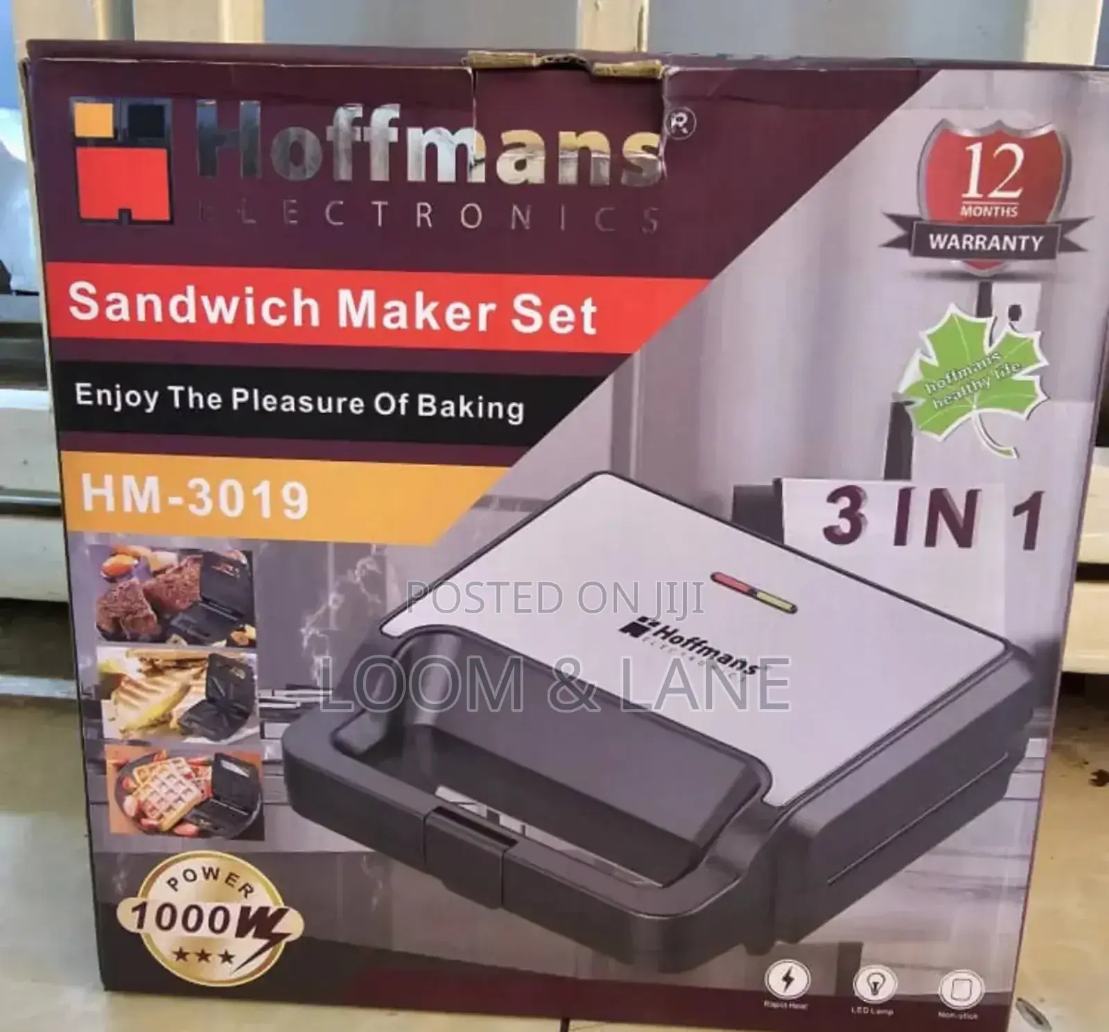 3in1 Hoffmans Electric Sandwich Maker